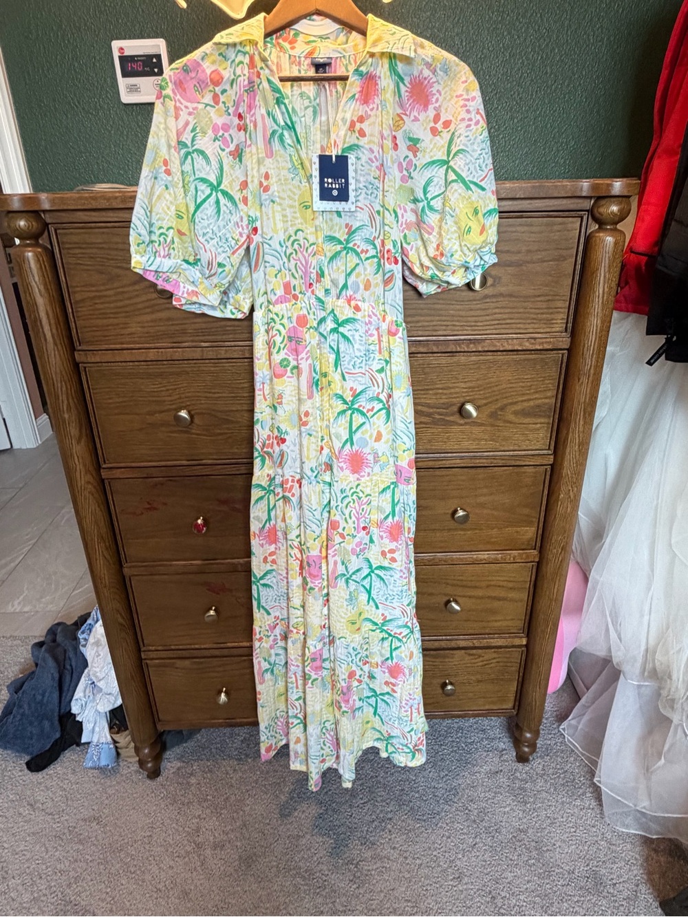 Roller rabbit vacation Floral Maxi Dress in Pastel Multi classic pattern